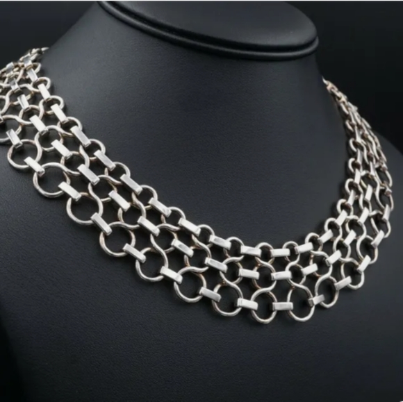 Vintage Tiffany & Co. Sterling Silver Wide Circle - Picture 6 of 6